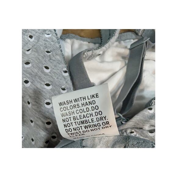 New Plus Size Bra 46E 46 E 105F 105 F Black White Grey NO WIRE Wireless Dotted - Picture 4 of 5